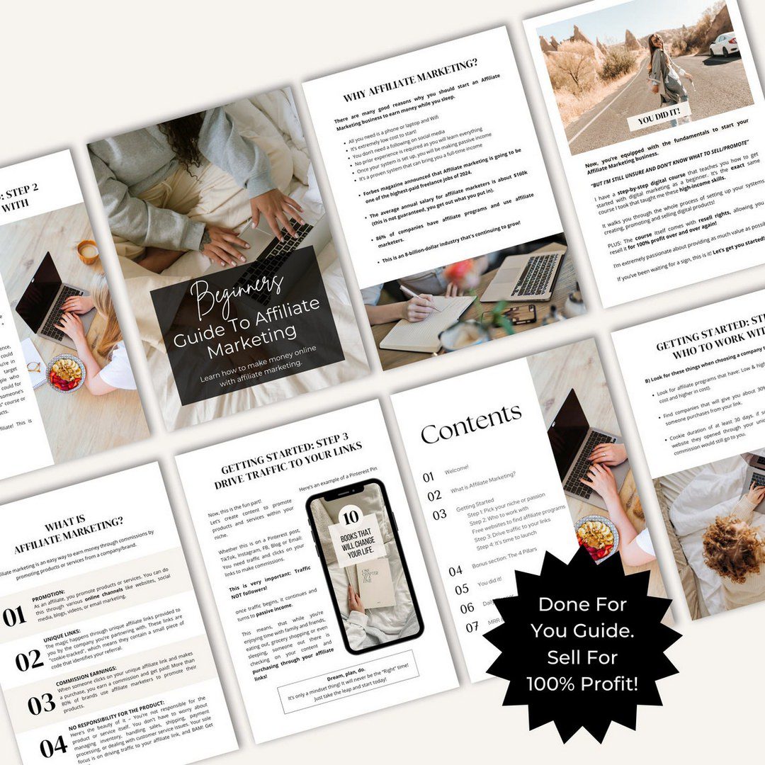 Done for You Beginners Affiliate Marketing Guide with MRR/PLR ...