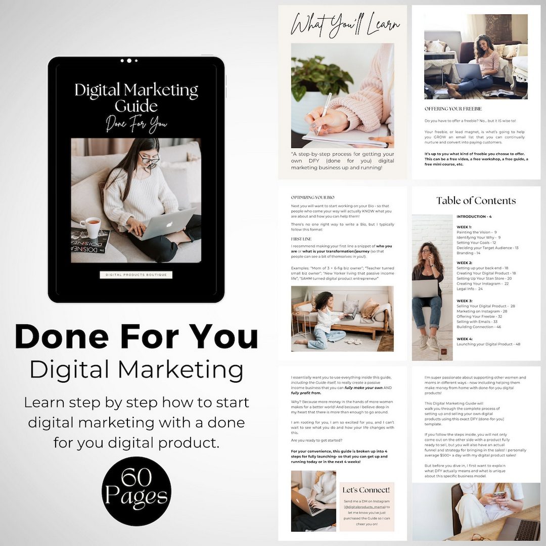 Done for You Digital Marketing Guide with MRR/PLR - Ultimate Coaching Kit