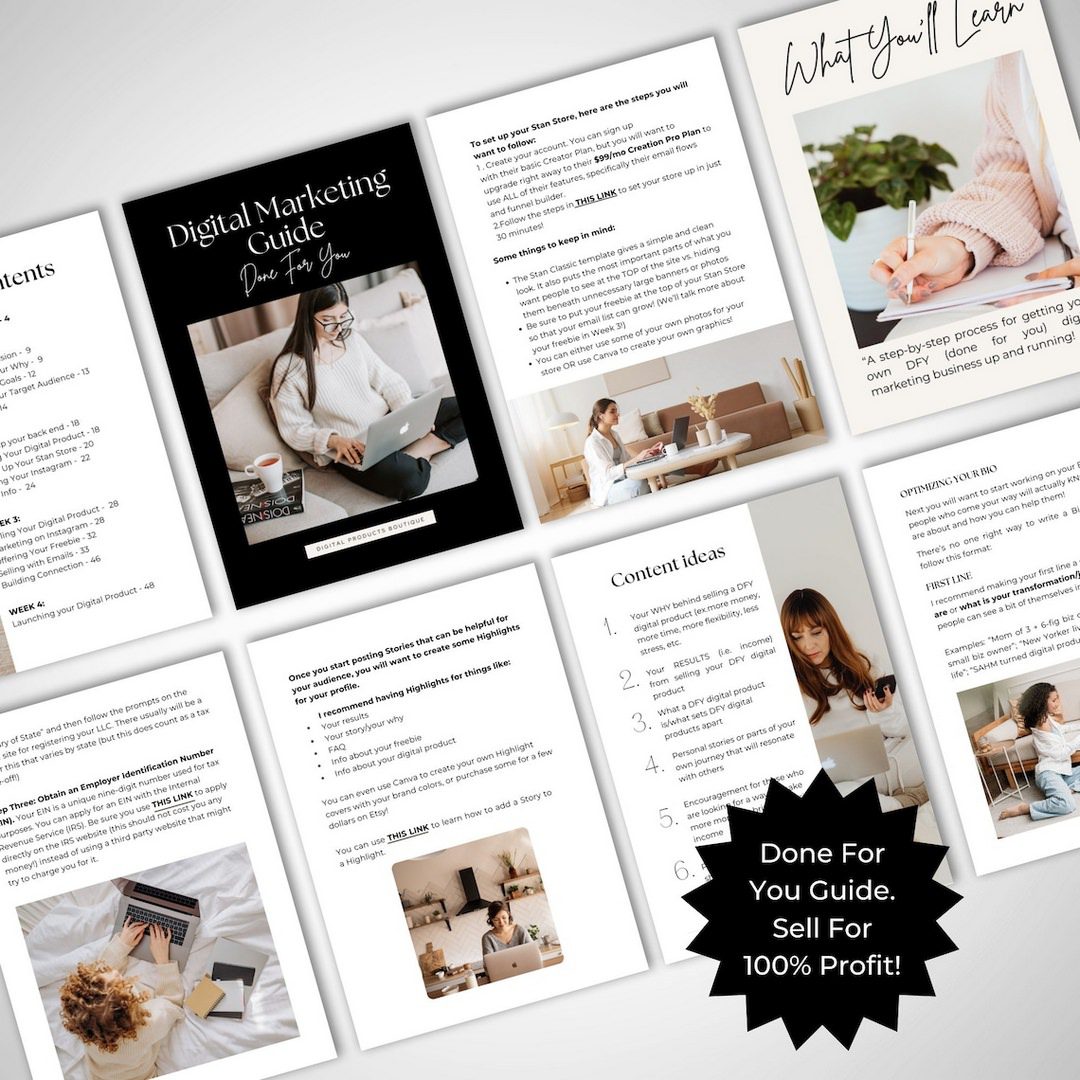 Done for You Digital Marketing Guide with MRR/PLR - Ultimate Coaching Kit