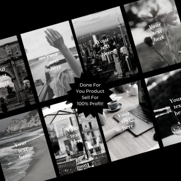 black white moody faceless reels templates 5