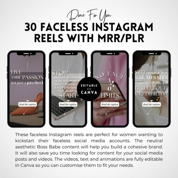 boss babe faceless reels templates 4