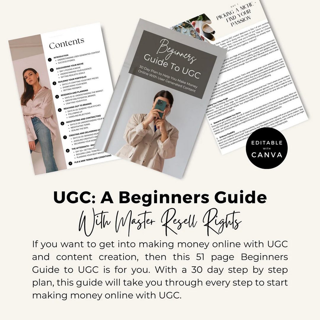 Done for You Beginners UGC Guide with MRR/PLR - Ultimate Coaching Kit