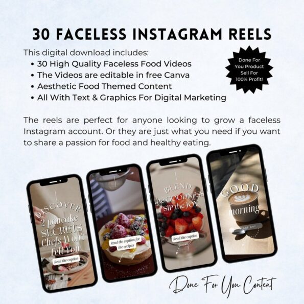 foodies faceless reels templates 2