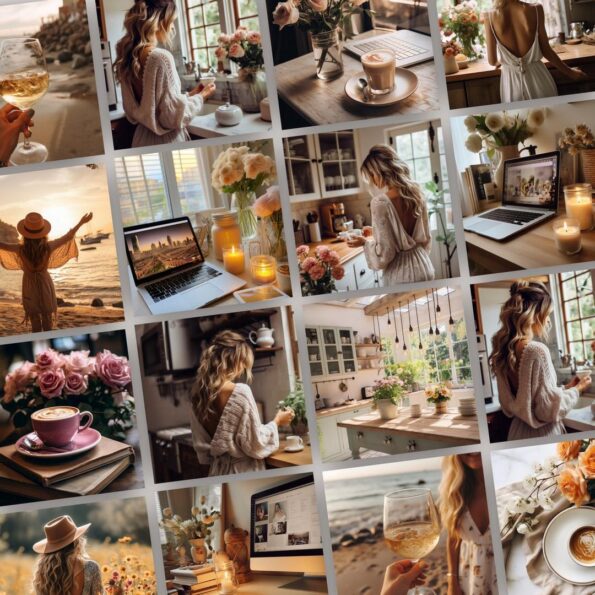 golden hour boho stock photos 4