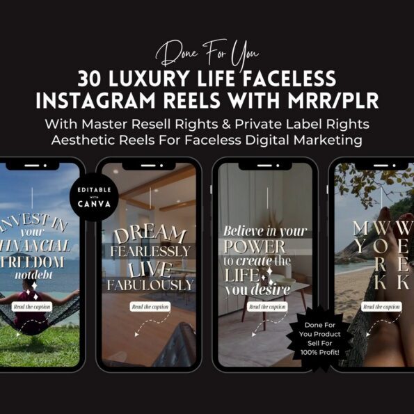 luxury life faceless reels templates 1
