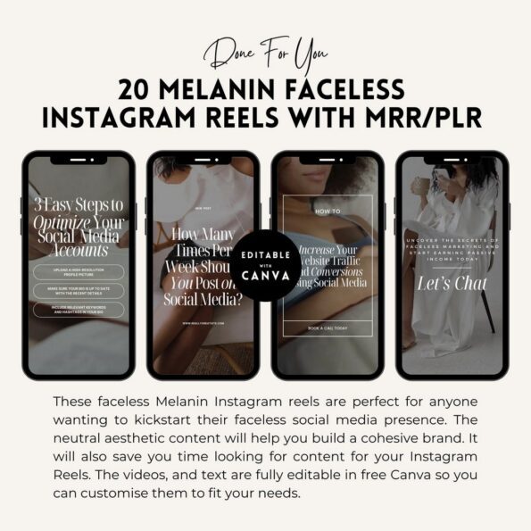 melanin faceless reels templates 4