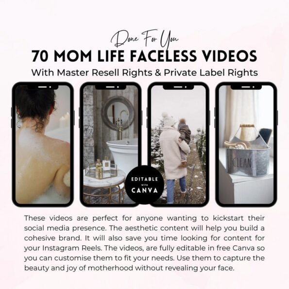 mom life faceless reels templates 4
