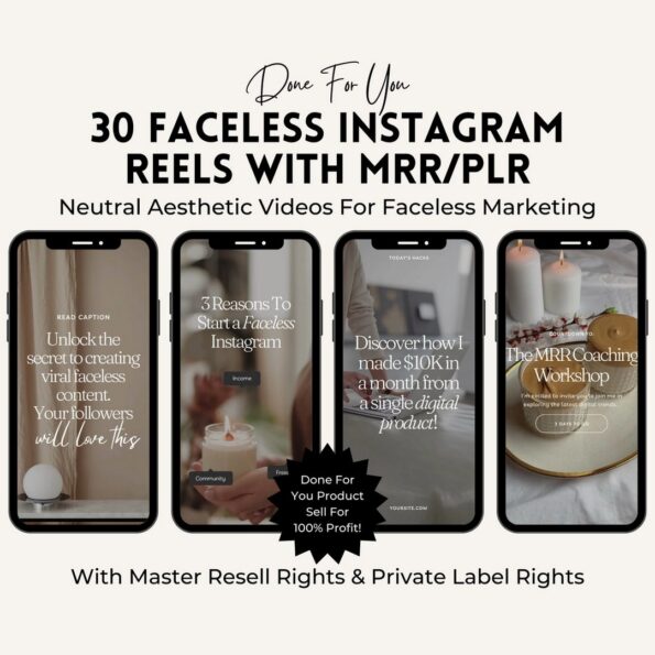 neutral aesthetic faceless reels templates 1