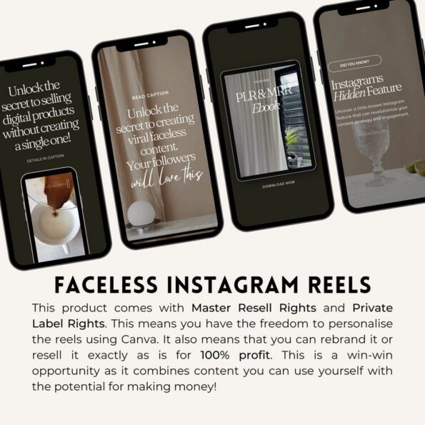 neutral aesthetic faceless reels templates 3