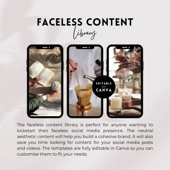 neutral boho faceless reels templates 6