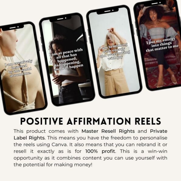 positive affirmation faceless reels templates 3