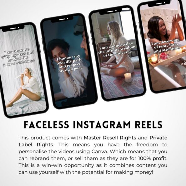 self love faceless reels templates 3