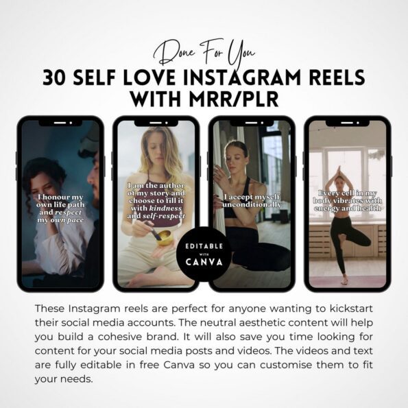 self love faceless reels templates 4