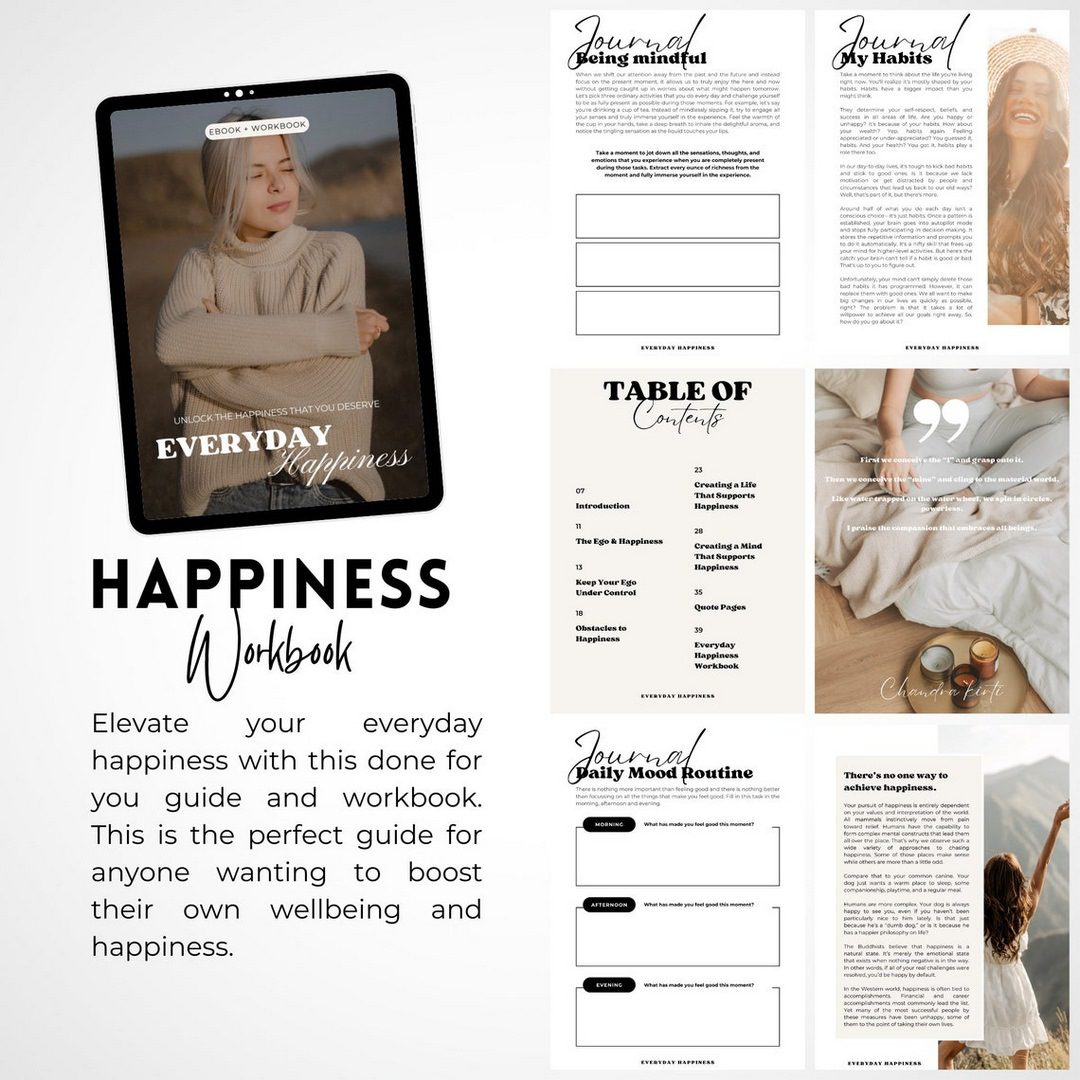 Done for You Everyday Happiness Workbook with MRR/PLR - Ultimate ...