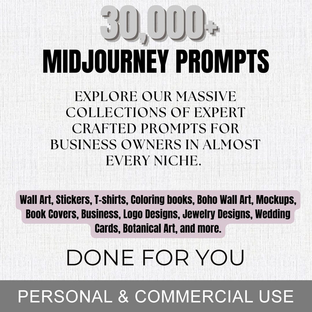 Done for You Midjourney Prompts Bundle with MRR/PLR - Ultimate Coaching Kit