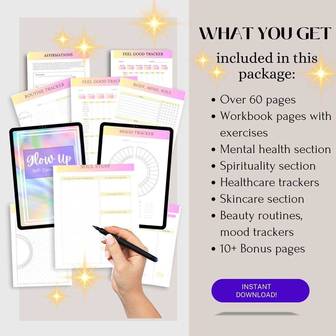 Done for You Glow Up Self Care Planner with MRR/PLR - Ultimate Coaching Kit