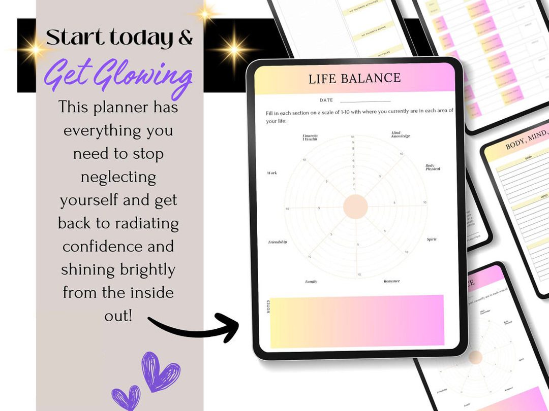 Done for You Glow Up Self Care Planner with MRR/PLR - Ultimate Coaching Kit