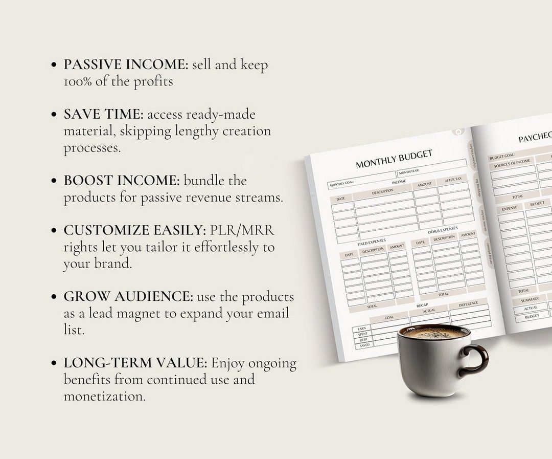Done for You Budget Planner with MRR/PLR - Ultimate Coaching Kit