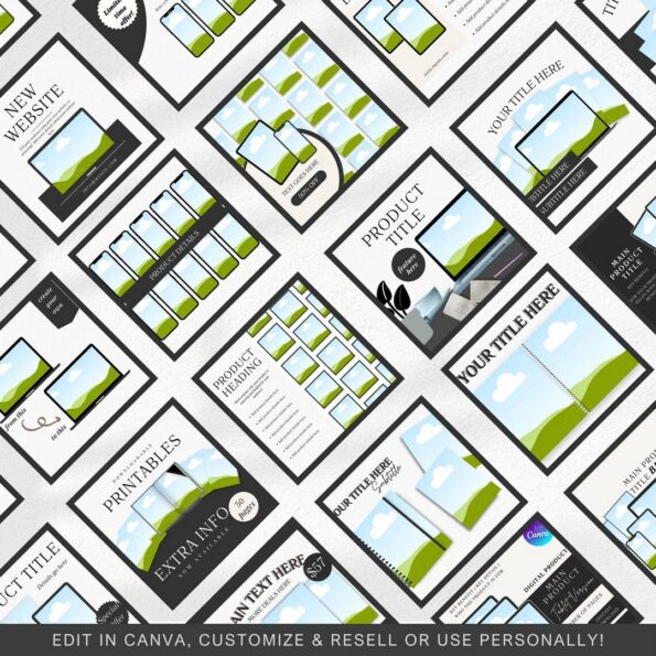 digital products listing mockups 3 5
