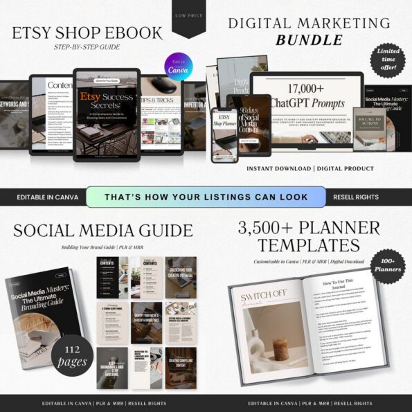 digital products listing mockups bundle 4