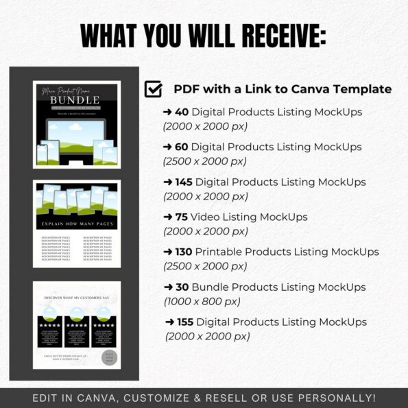 digital products listing mockups bundle 5