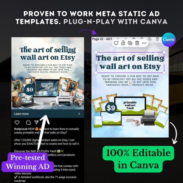 digital products static ads templates 3