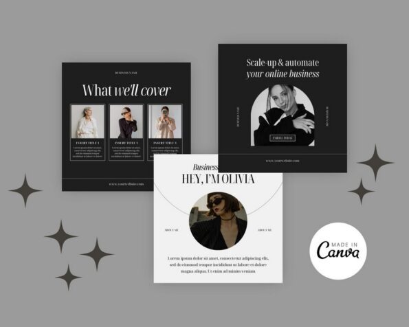 done for you black white instagram post story templates 5