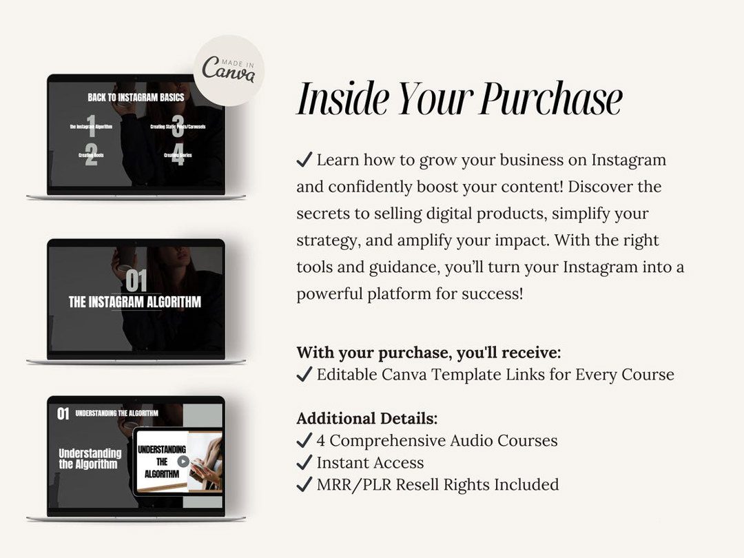 Done for You Instagram Mini Courses with MRR/PLR - Ultimate Coaching Kit