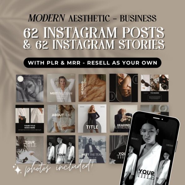 done for you modern aesthetic instagram post story templates 1