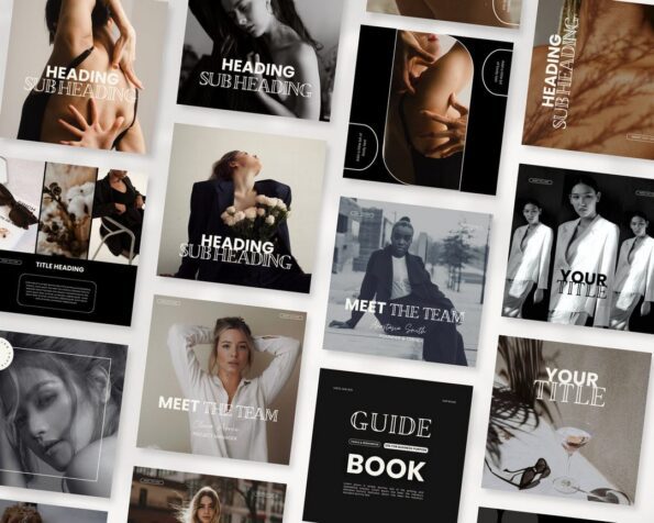 done for you modern aesthetic instagram post story templates 3