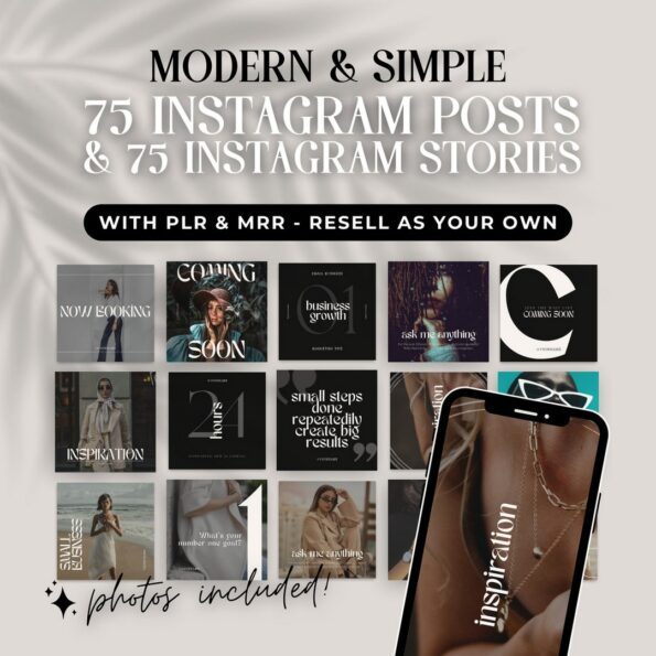 done for you modern simple instagram post story templates 1