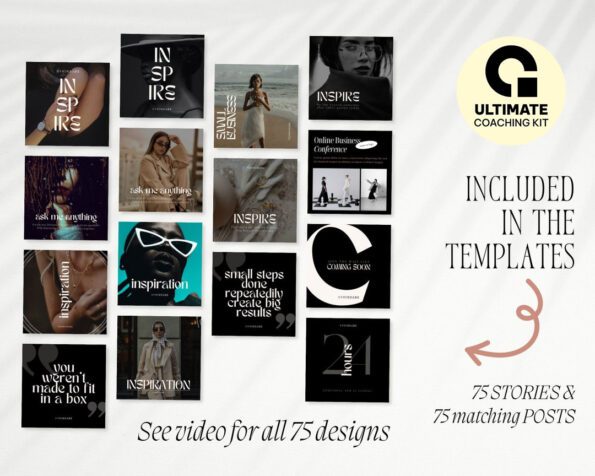 done for you modern simple instagram post story templates 2