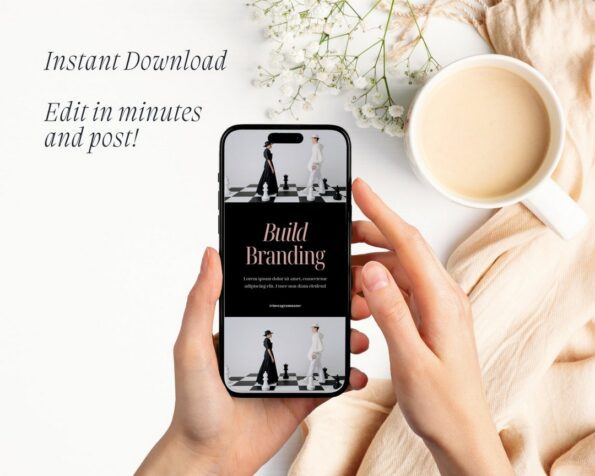 done for you pink instagram post story templates 7