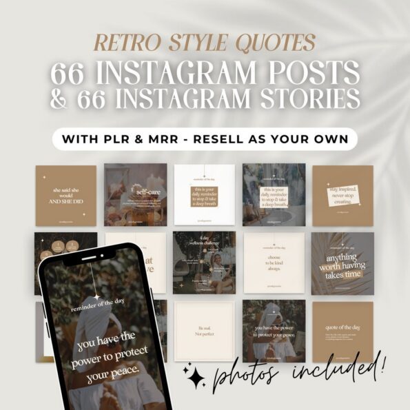 done for you retro instagram post story templates 1