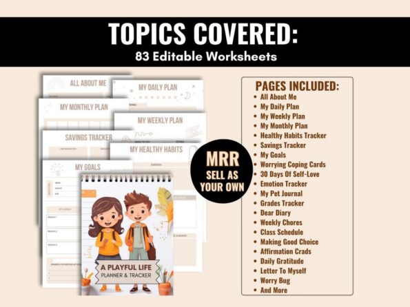 done for you kids planner tracker 2