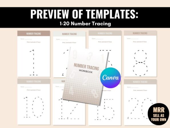 done for you number tracing workbook 2
