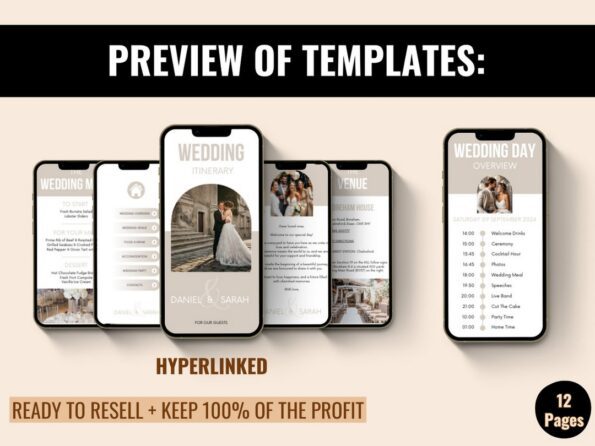done for you mobile wedding itinerary 2